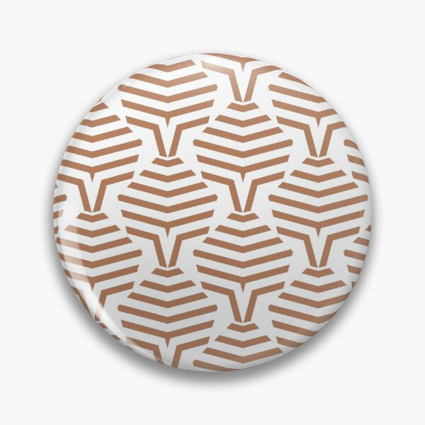 Item preview, Clay Brown and White Stripe Shape Pattern Pairs Diamond Vogel 2022 Popular Colour Semolina 1011 designed and sold by ColorOfTheYears.