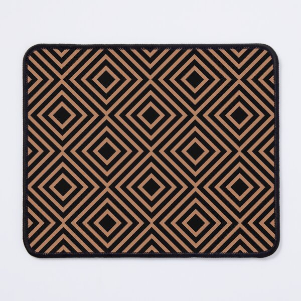 Item preview, Black and Clay Brown Minimal Square Pattern Pairs Diamond Vogel 2022 Popular Colour Semolina 1011 designed and sold by ColorOfTheYears.