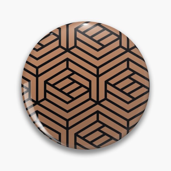 Item preview, Black and Clay Brown Cube Shape Pattern Pairs Diamond Vogel 2022 Popular Colour Semolina 1011 designed and sold by ColorOfTheYears.