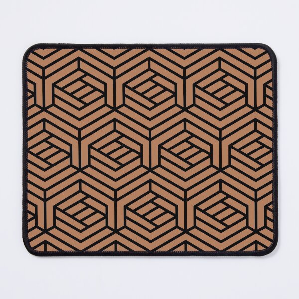 Item preview, Black and Clay Brown Cube Shape Pattern Pairs Diamond Vogel 2022 Popular Colour Semolina 1011 designed and sold by ColorOfTheYears.