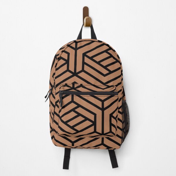 Item preview, Black and Clay Brown Cube Shape Pattern Pairs Diamond Vogel 2022 Popular Colour Semolina 1011 designed and sold by ColorOfTheYears.