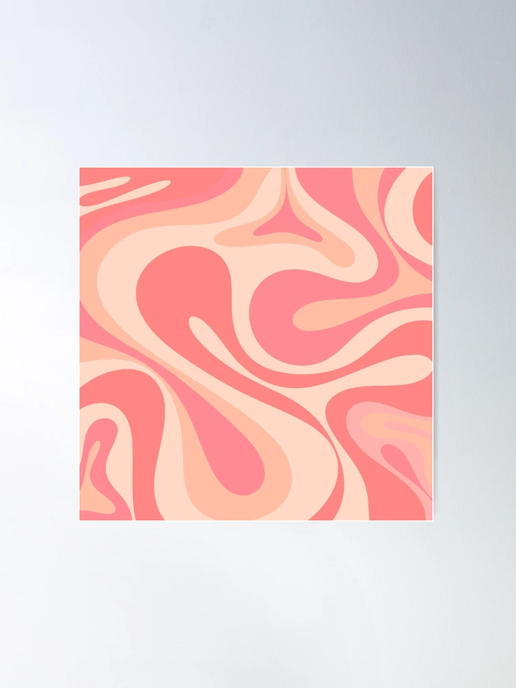 Collection of aesthetic posters and abstract elements in pink