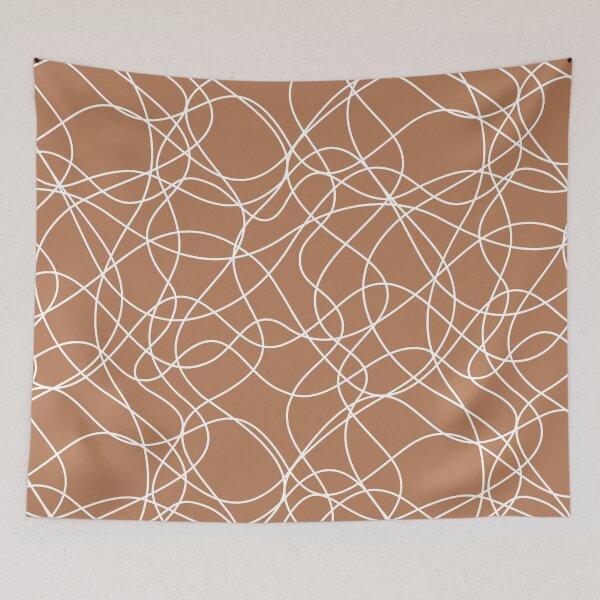 Item preview, Clay Brown and White Scribble Mosaic Pattern Pairs Diamond Vogel 2022 Popular Colour Semolina 1011 designed and sold by ColorOfTheYears.