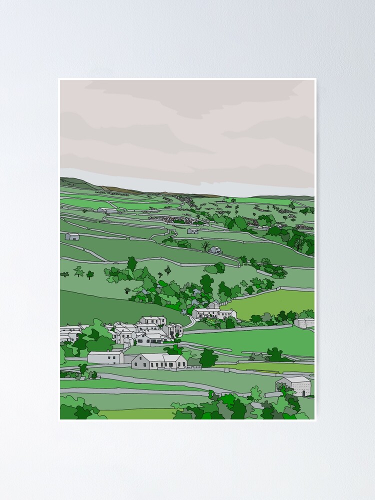 "Swaledale, North Yorkshire looking North" Poster for Sale by