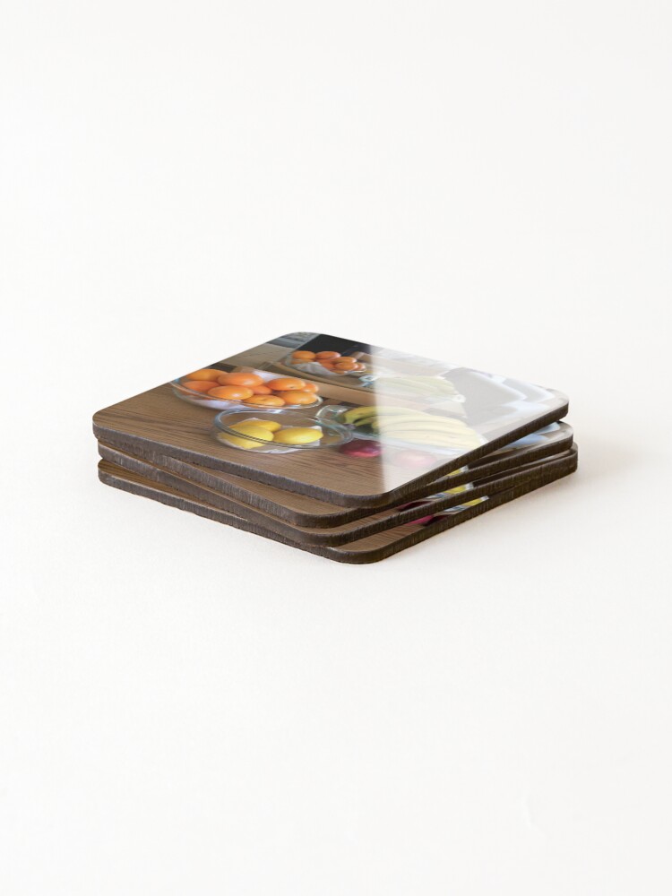 Thumbnail 4 of 5, Coasters (Set of 4), “Eat Your Fruit” designed and sold by CarmelArtist.