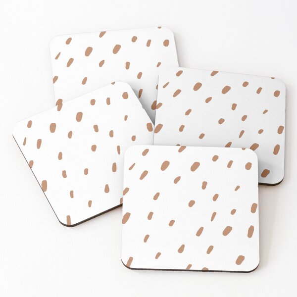 Item preview, Clay Brown and White Blot Spots Dot Pattern Pairs Diamond Vogel 2022 Popular Colour Semolina 1011 designed and sold by ColorOfTheYears.