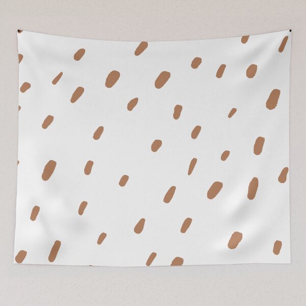 Item preview, Clay Brown and White Blot Spots Dot Pattern Pairs Diamond Vogel 2022 Popular Colour Semolina 1011 designed and sold by ColorOfTheYears.