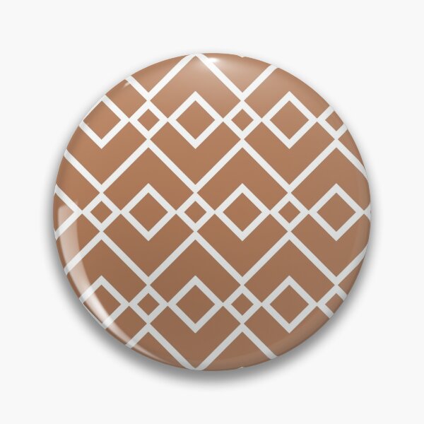 Item preview, Clay Brown and White Tessellation Pattern 23 Pairs Diamond Vogel 2022 Popular Colour Semolina 1011 designed and sold by ColorOfTheYears.