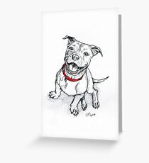 Happy Staffie Greeting Card