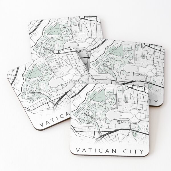 Item preview, Vatican City map Scandinavian style designed and sold by DesireeVDA.