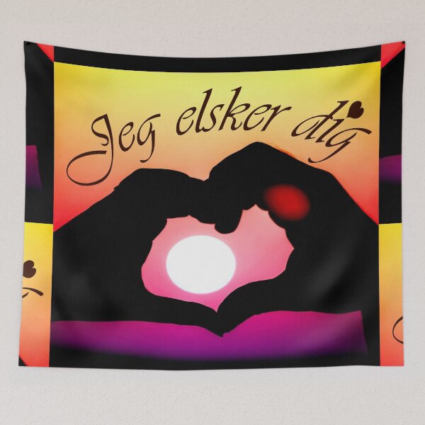 Item preview, Jeg elsker dig ( I love you in Danish) - Pop art designed and sold by Yamy Morrell Art and Design.
