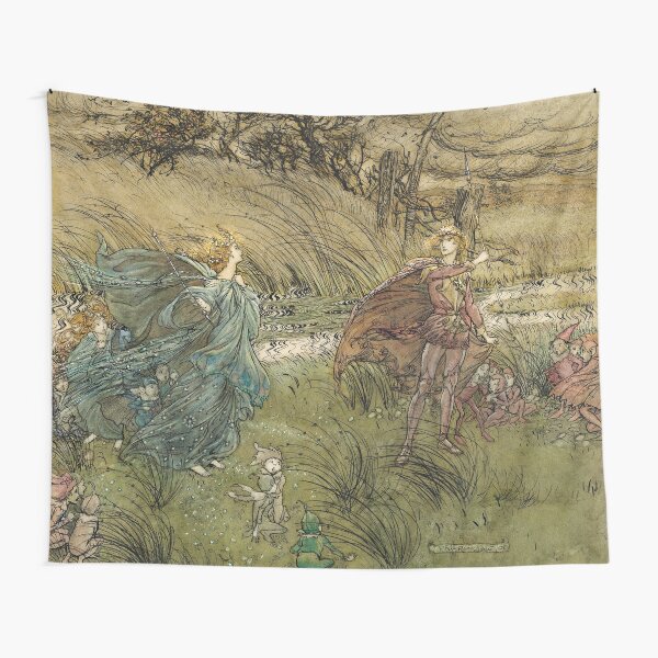 Aperçu de l'œuvre Obéron et Titania Le Songe d'une nuit d'été Arthur Rackham créée et vendue par RedCapeTales.