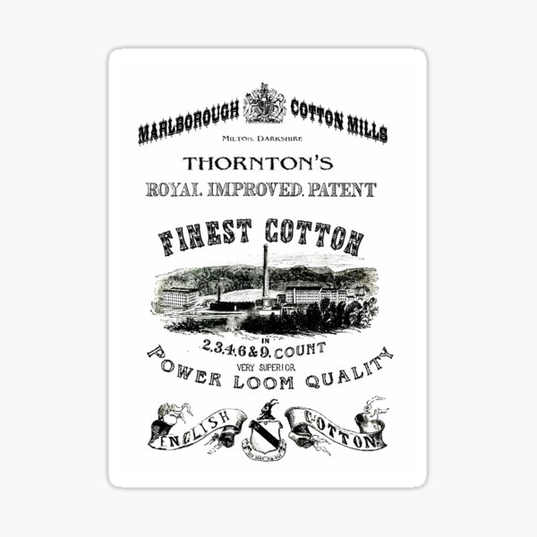 Marlborough Mills Vintage Ad Sticker