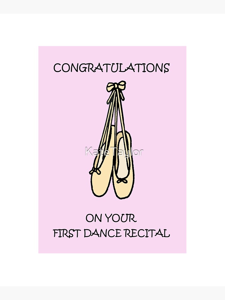 Congratulations on First Dance Recital Ballet Shoes Tote Bag for