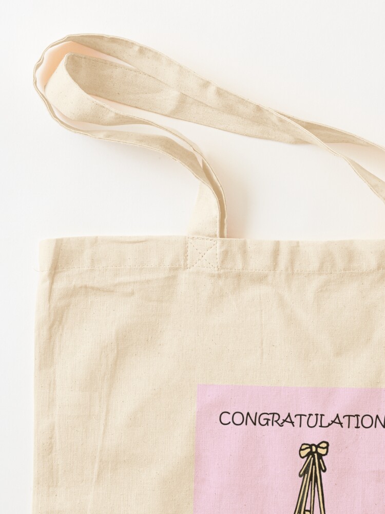 Congratulations on First Dance Recital Ballet Shoes Tote Bag for