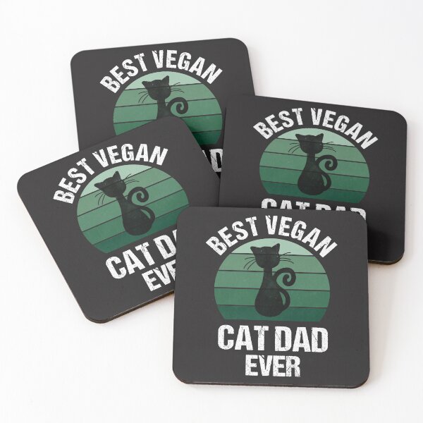 Item preview, Vintage Best Vegan Cat Dad Ever Gift  designed and sold by JooArtPrints  ★★★★★.