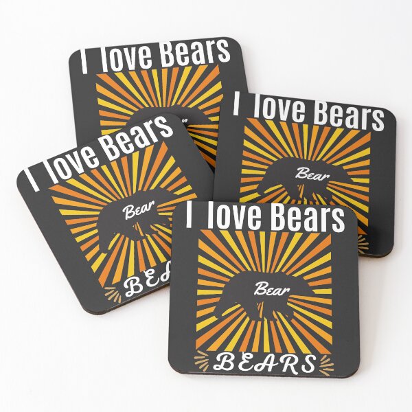 Item preview, I love bears- bear with sunrays designed and sold by BronikowskiART.