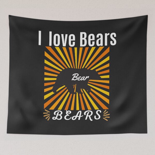 Item preview, I love bears- bear with sunrays designed and sold by BronikowskiART.