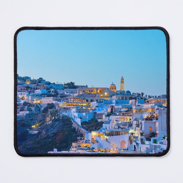 Item preview, Thira in Santorini at twilight designed and sold by vuelo.