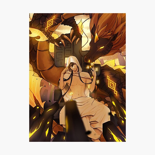 Zhongli Dragon Genshin Impact Game Photographic Print
