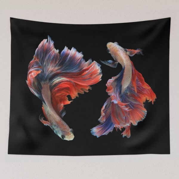 Item preview, 2 Betta Fish Red and blue designed and sold by SillyFun.