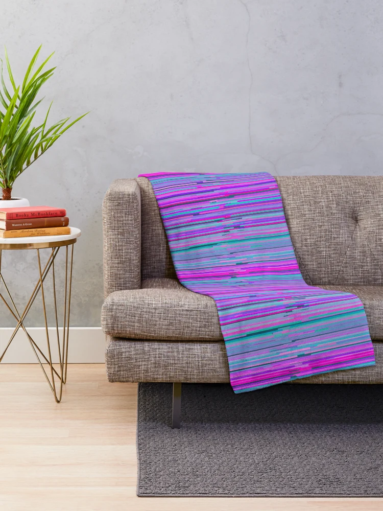 Thumbnail 2 of 6, Throw Blanket, Lines Pattern designed and sold by LRGraphics.