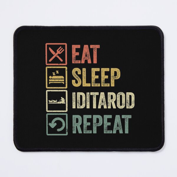 Item preview, Funny eat sleep iditarod repeat retro vintage gift designed and sold by HN-ART.