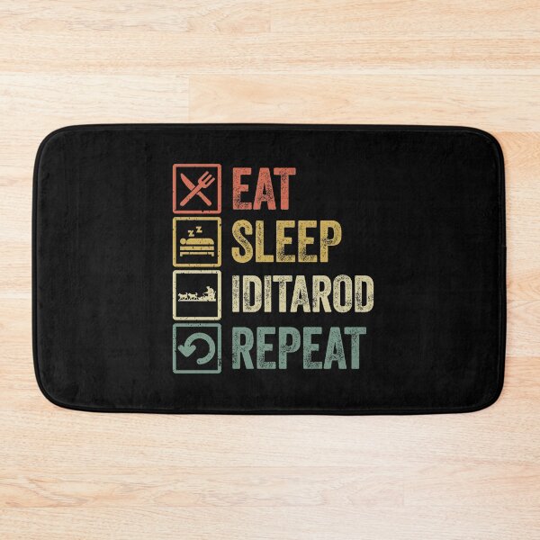 Item preview, Funny eat sleep iditarod repeat retro vintage gift designed and sold by HN-ART.