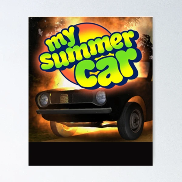 my summer car' Poster, picture, metal print, paint by Retro Nice