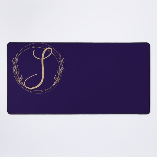 Item preview,  Letter S - Gold Leaves on blue background designed and sold by Rionda.