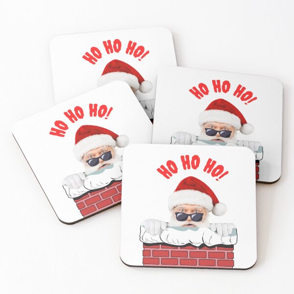 Item preview, Santa Claus peaking from the chimney Ho Ho Ho! designed and sold by kocakashop.