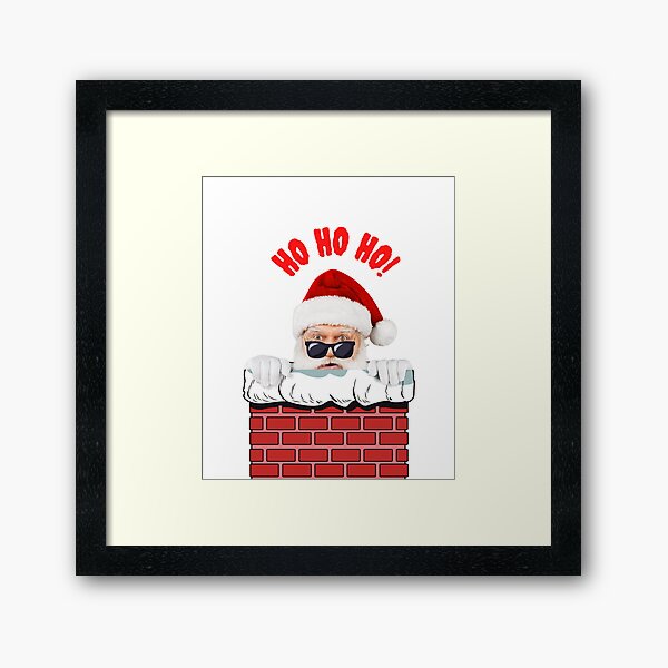 Item preview, Santa Claus peaking from the chimney Ho Ho Ho! designed and sold by kocakashop.