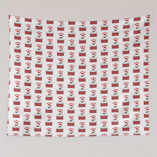 Item preview, Santa Claus peaking from the chimney Ho Ho Ho! designed and sold by kocakashop.