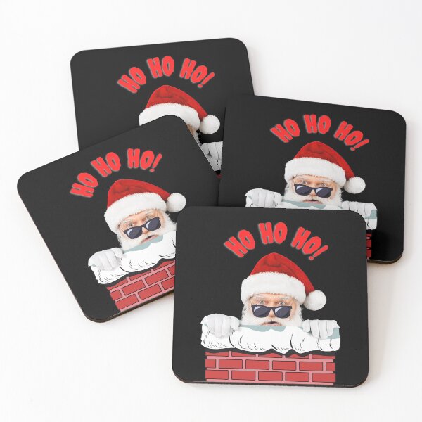 Item preview, Santa Claus peaking from the chimney Ho Ho Ho! designed and sold by kocakashop.