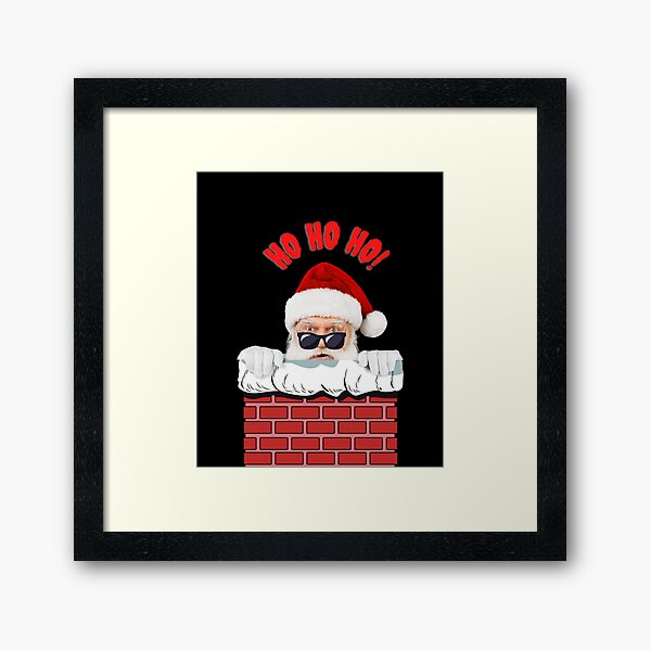 Item preview, Santa Claus peaking from the chimney Ho Ho Ho! designed and sold by kocakashop.