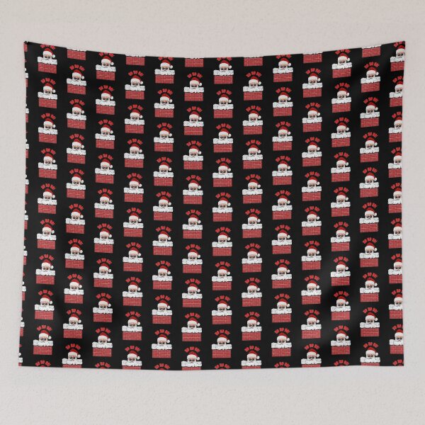 Item preview, Santa Claus peaking from the chimney Ho Ho Ho! designed and sold by kocakashop.