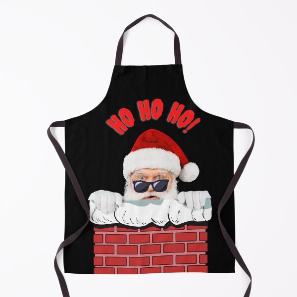 Item preview, Santa Claus peaking from the chimney Ho Ho Ho! designed and sold by kocakashop.
