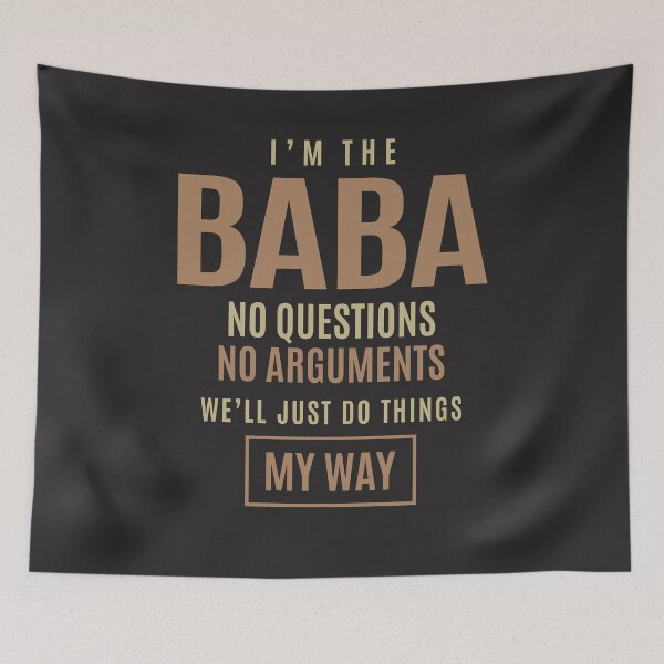 Item preview, Mens Baba No Questions No Arguments Funny Dad / Grandpa designed and sold by cidolopez.