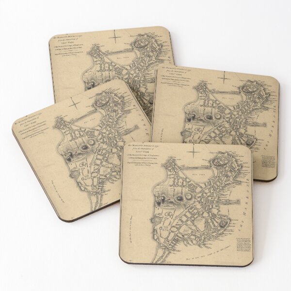 Item preview, Boston original vintage map, 1775 designed and sold by NineJuly.