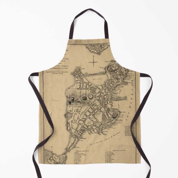 Item preview, Boston original vintage map, 1775 designed and sold by NineJuly.