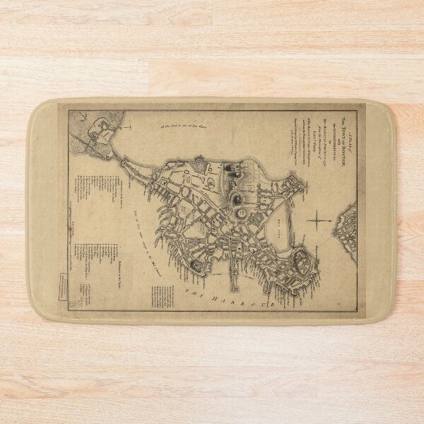 Item preview, Boston original vintage map, 1775 designed and sold by NineJuly.