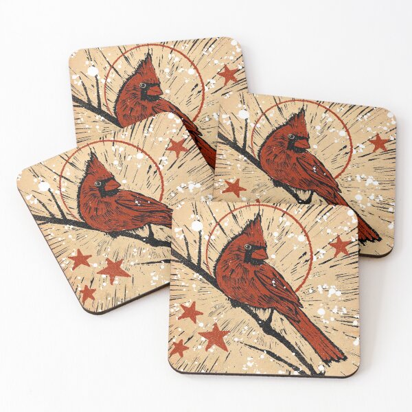 Item preview, Woodcut Cardinal designed and sold by Mary Traverse.