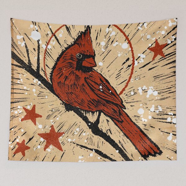 Item preview, Woodcut Cardinal designed and sold by Mary Traverse.