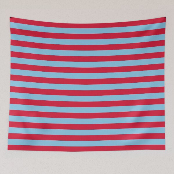 Aperçu de l'œuvre Petites RAYURES Horizontales ROUGE et BLEU BÉBÉ créée et vendue par RachelMacht.