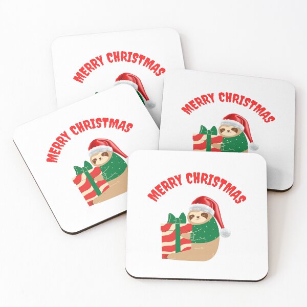 Item preview, Happy Sloth with a Present Merry Christmass designed and sold by kocakashop.