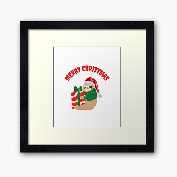 Item preview, Happy Sloth with a Present Merry Christmass designed and sold by kocakashop.