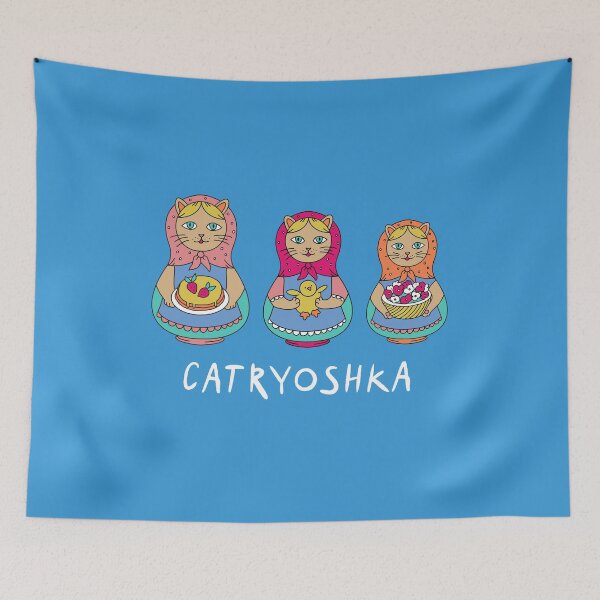 Item preview, Catryoshka Matreshka Cats For Kids Babushka Style designed and sold by RussianGifts.