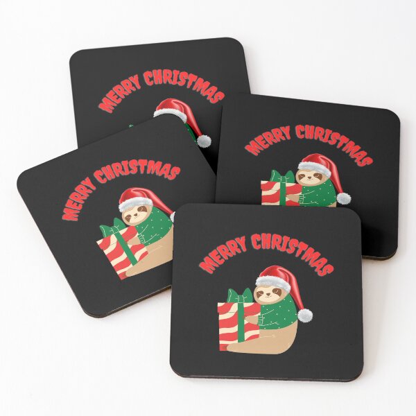 Item preview, Happy Sloth with a Present Merry Christmass designed and sold by kocakashop.