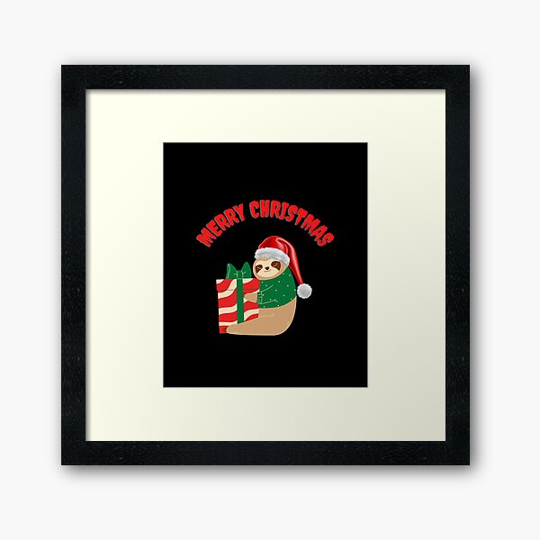 Item preview, Happy Sloth with a Present Merry Christmass designed and sold by kocakashop.