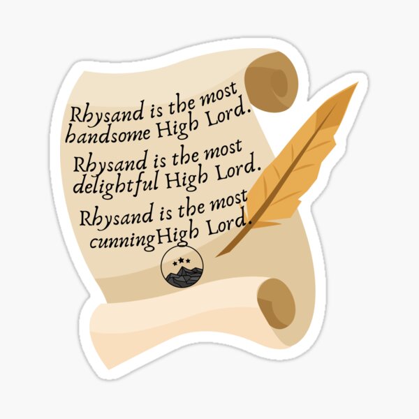 Artikel-Vorschau von Acotar Night Court, Acotar inspiriert, Acotar Aufkleber, Rhysand High Lord, ACOTAR Sticker, ACOTAR Buch, Night Court Sticker, Rhysand Sticker, designt und verkauft von AshRiverCo.
